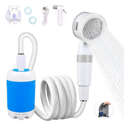 Portable Waterproof Outdoor Shower with Rechargeable Power for Travel & Adventure