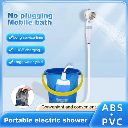 Portable Waterproof Outdoor Shower with Rechargeable Power for Travel & Adventure