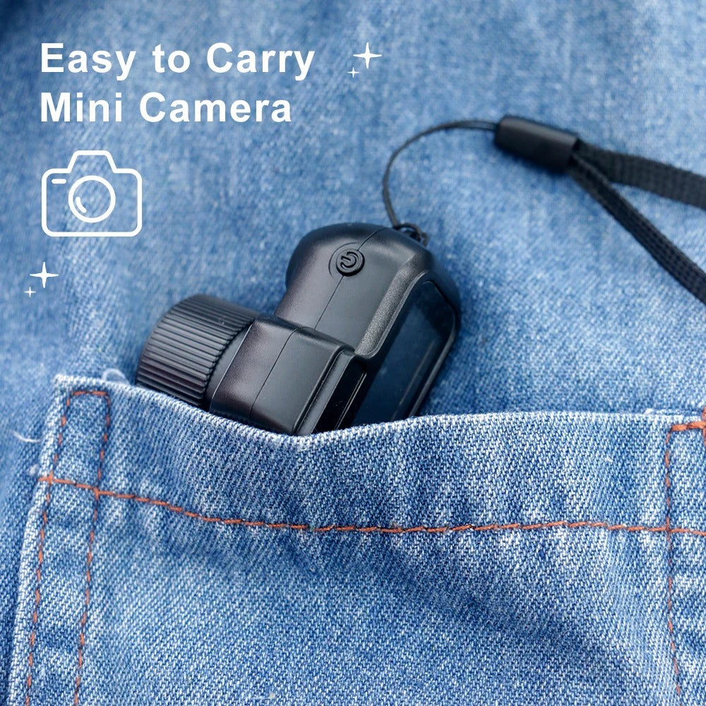 Compact HD Mini Camera with Display Indoor/Outdoor Use, 1080p Portable Video Recorder, Supports Memory Card